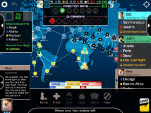 Pandemic iPad Main Screen